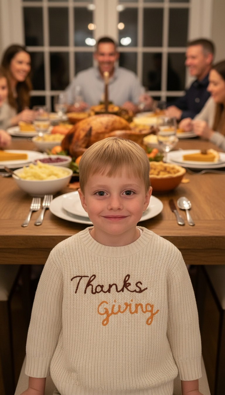 🦃 Pleasant Threads™ Thanksgiving Cable Knit Sweater