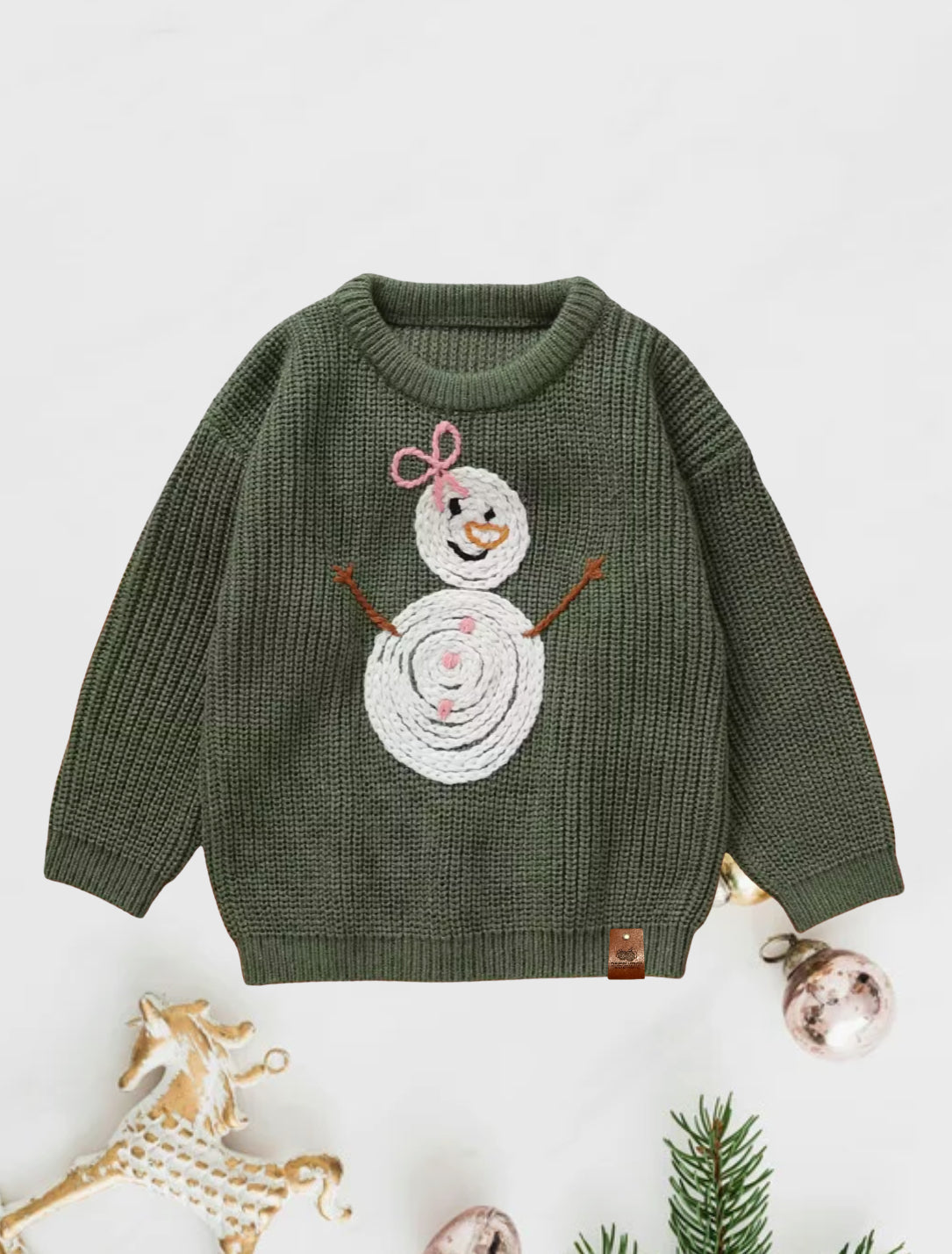 βοΈπ Snowman Bow Sweater