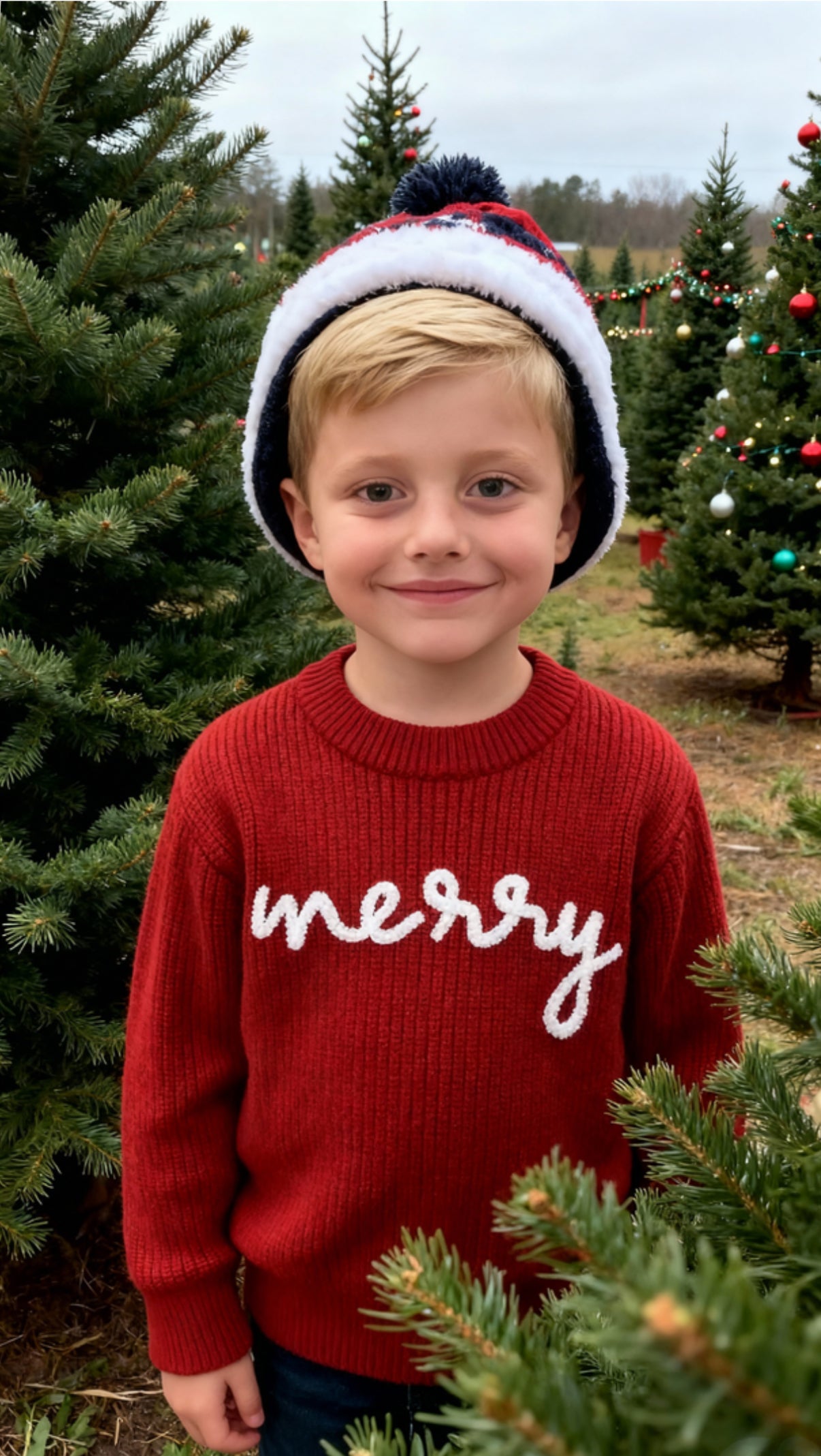 🎄 Merry Cable Knit Sweater – Pleasant Threads™ Holiday Collection
