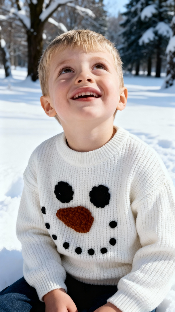 ⛄ Snowman Cable Knit Sweater