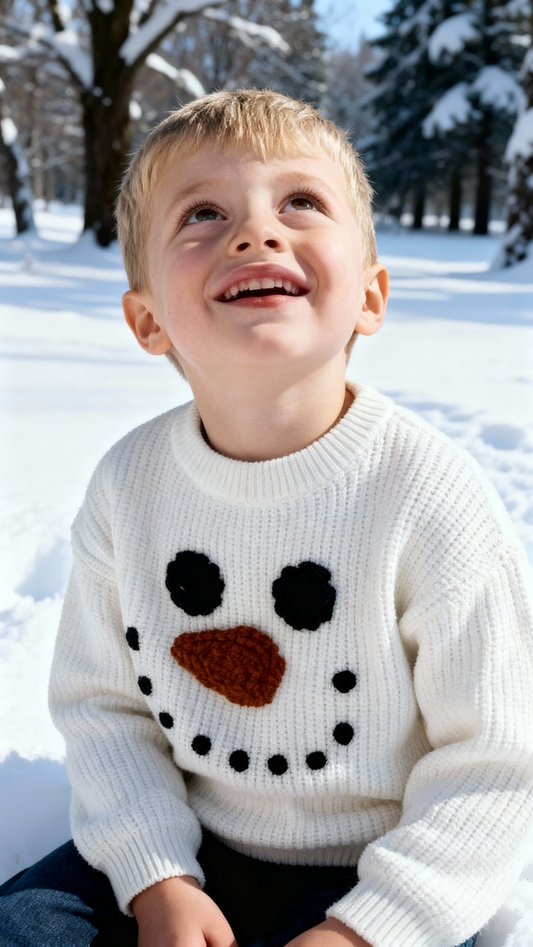⛄ Snowman Cable Knit Sweater