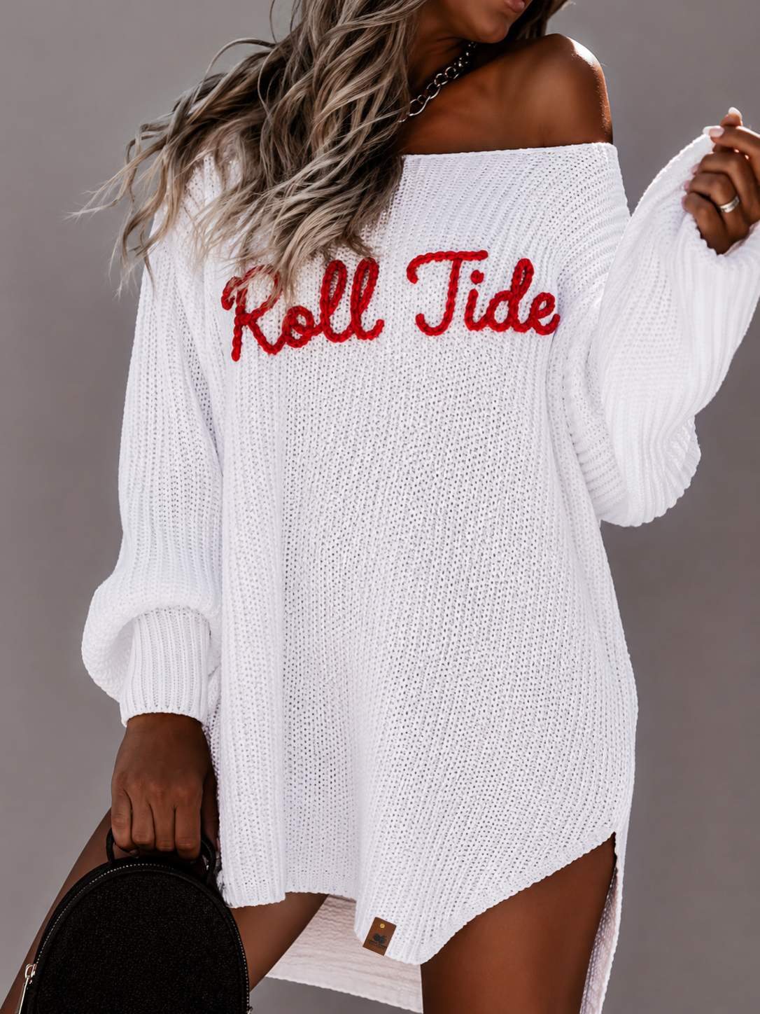 University of Roll Tide ™ Signature oversized Chain Stitch Sweater