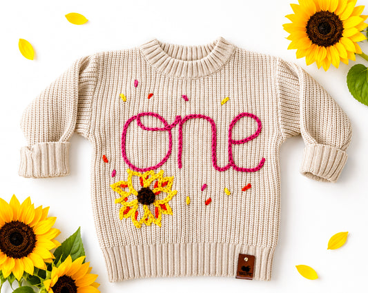 “ONE” First Birthday Sweater 🎉🧶
