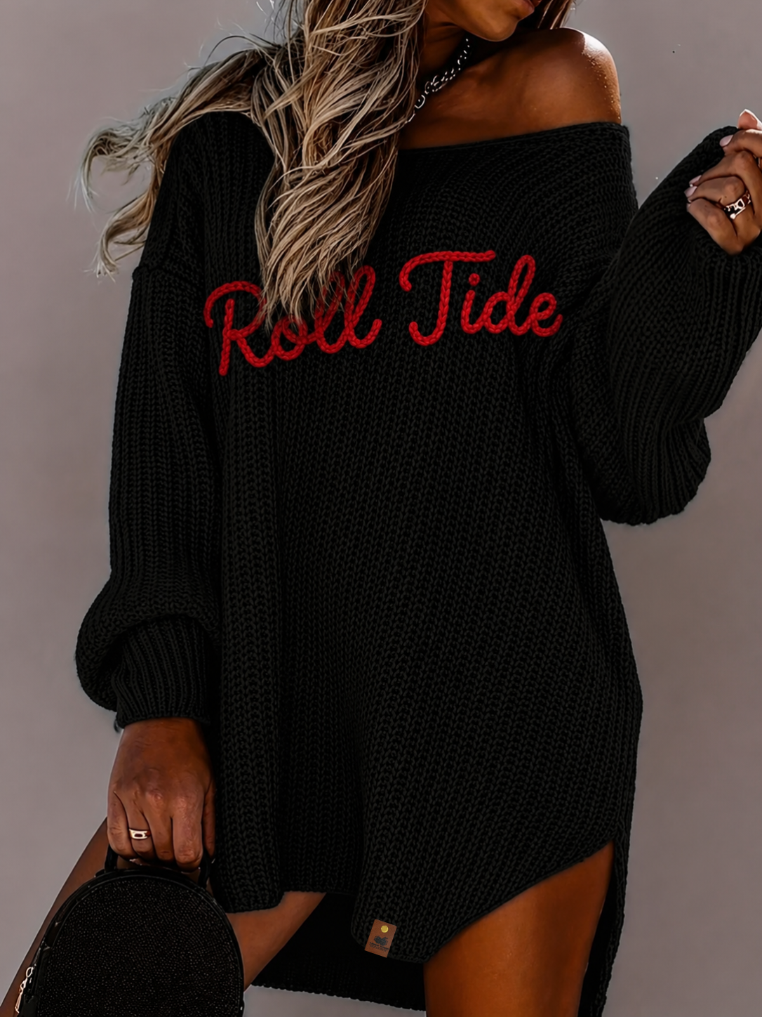 University of Roll Tide ™ Signature oversized Chain Stitch Sweater