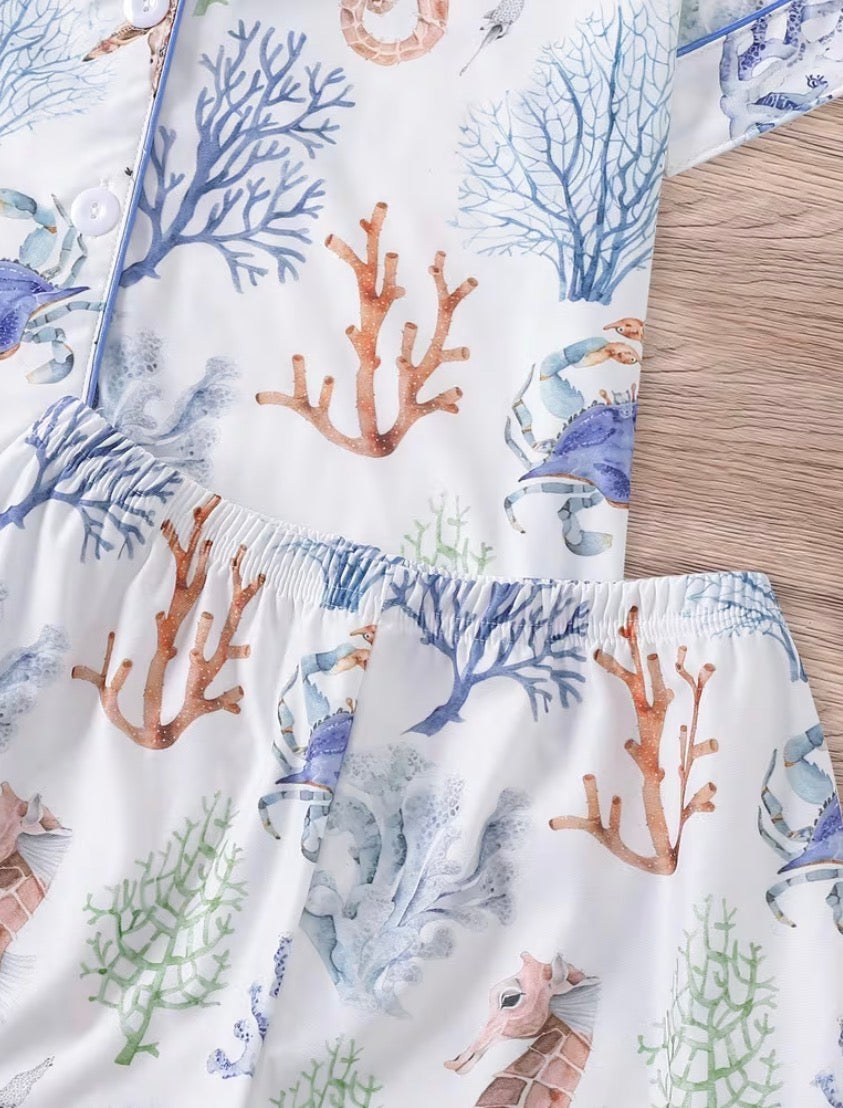 🐚 The Coastal Reef Pajama Set