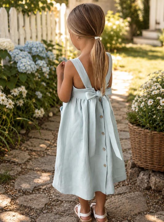 The Seabrook Linen Bow Dress 🌿