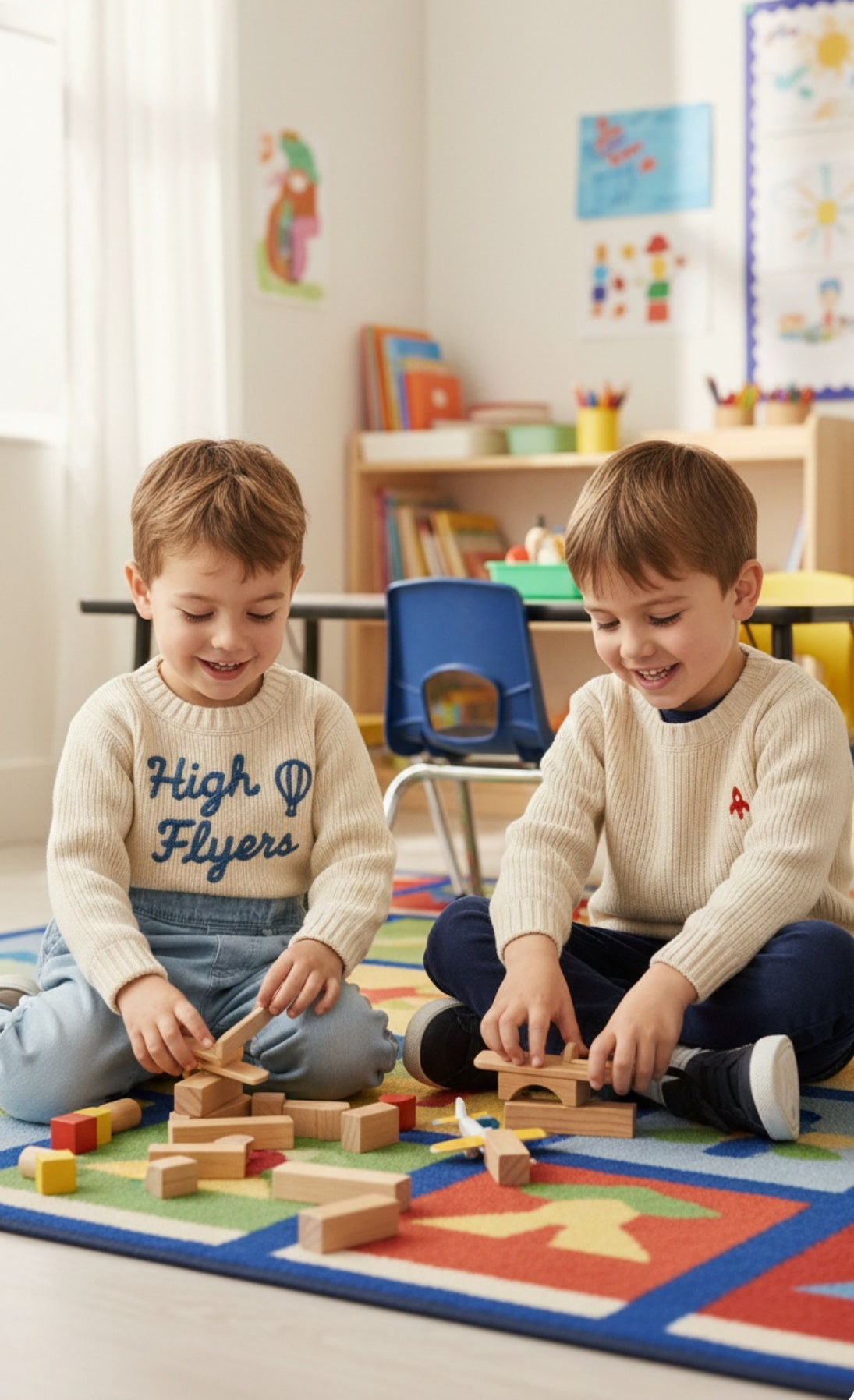 Belle Hall High Flyers Signature Cable Knit Sweater 💙🎈