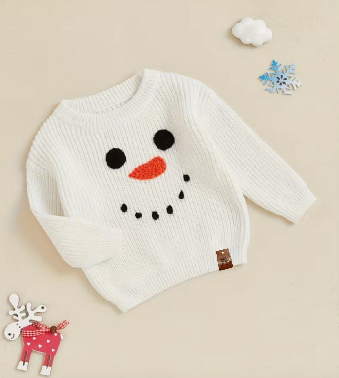 ⛄ Snowman Cable Knit Sweater