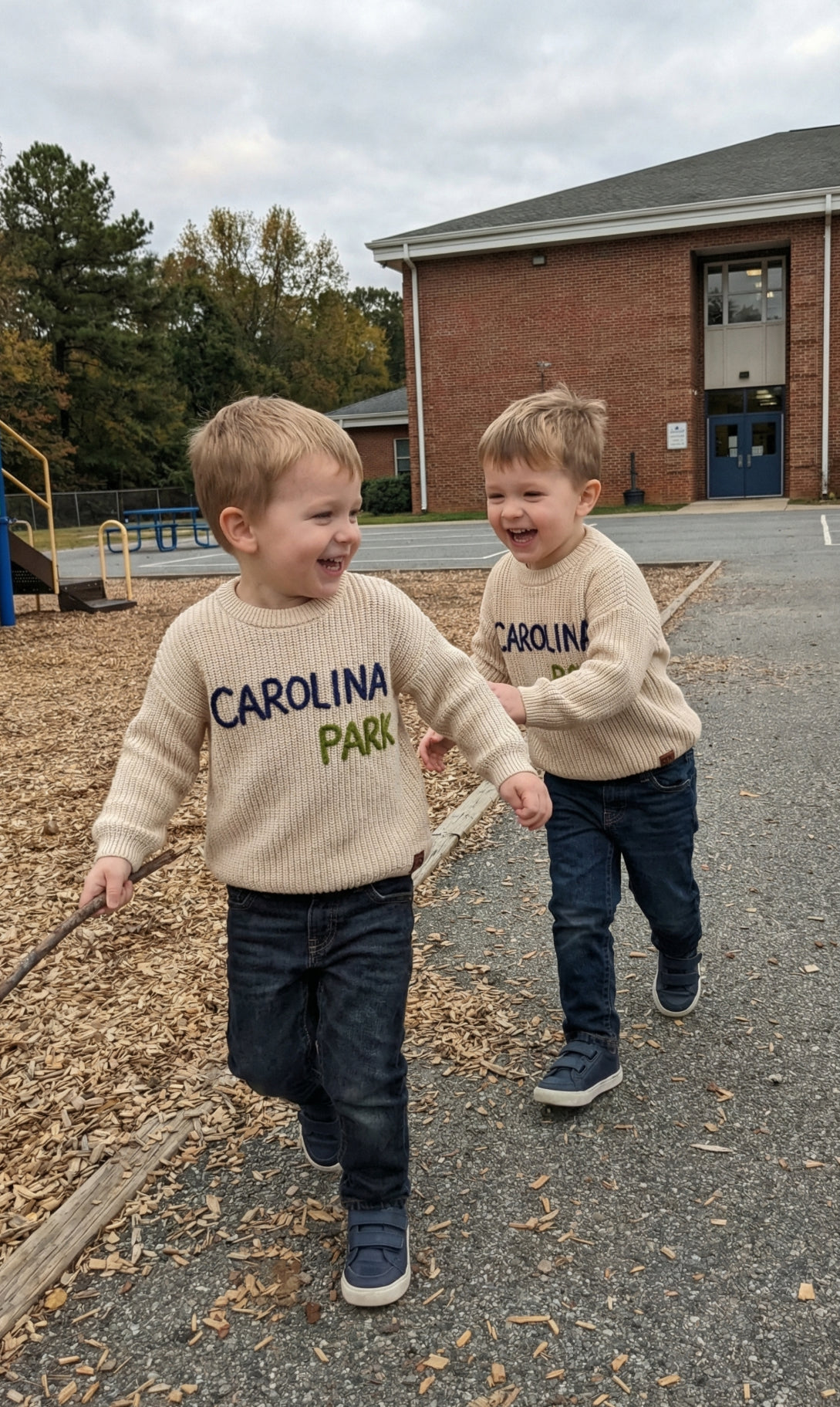 Carolina Park Elementary Cable Knit Sweater 💚🐺