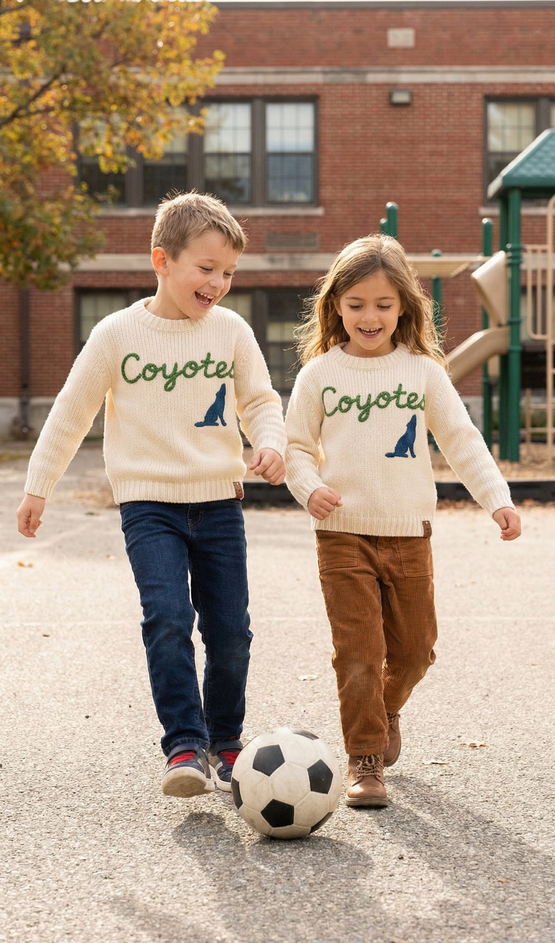Carolina Park Coyote Signature Cable Knit Sweater 💚🐺