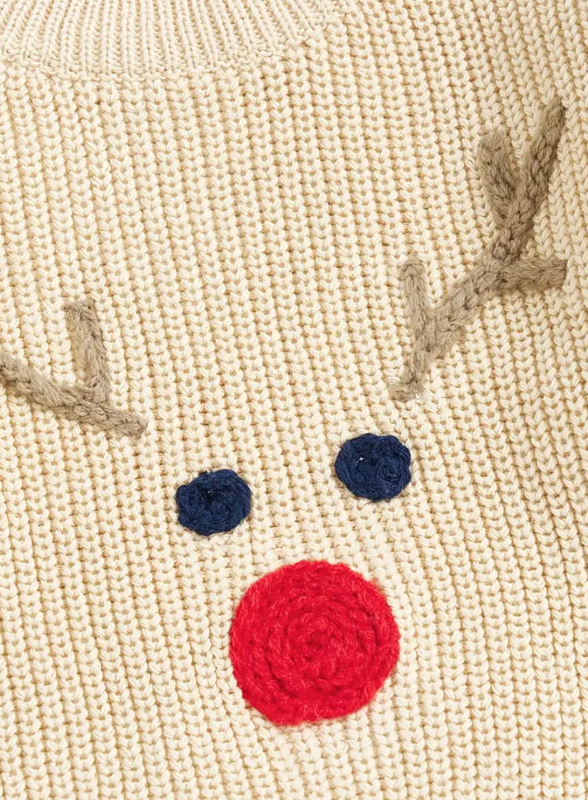 🎄 Joy Reindeer Sweater – Pleasant Threads™ Holiday Collection