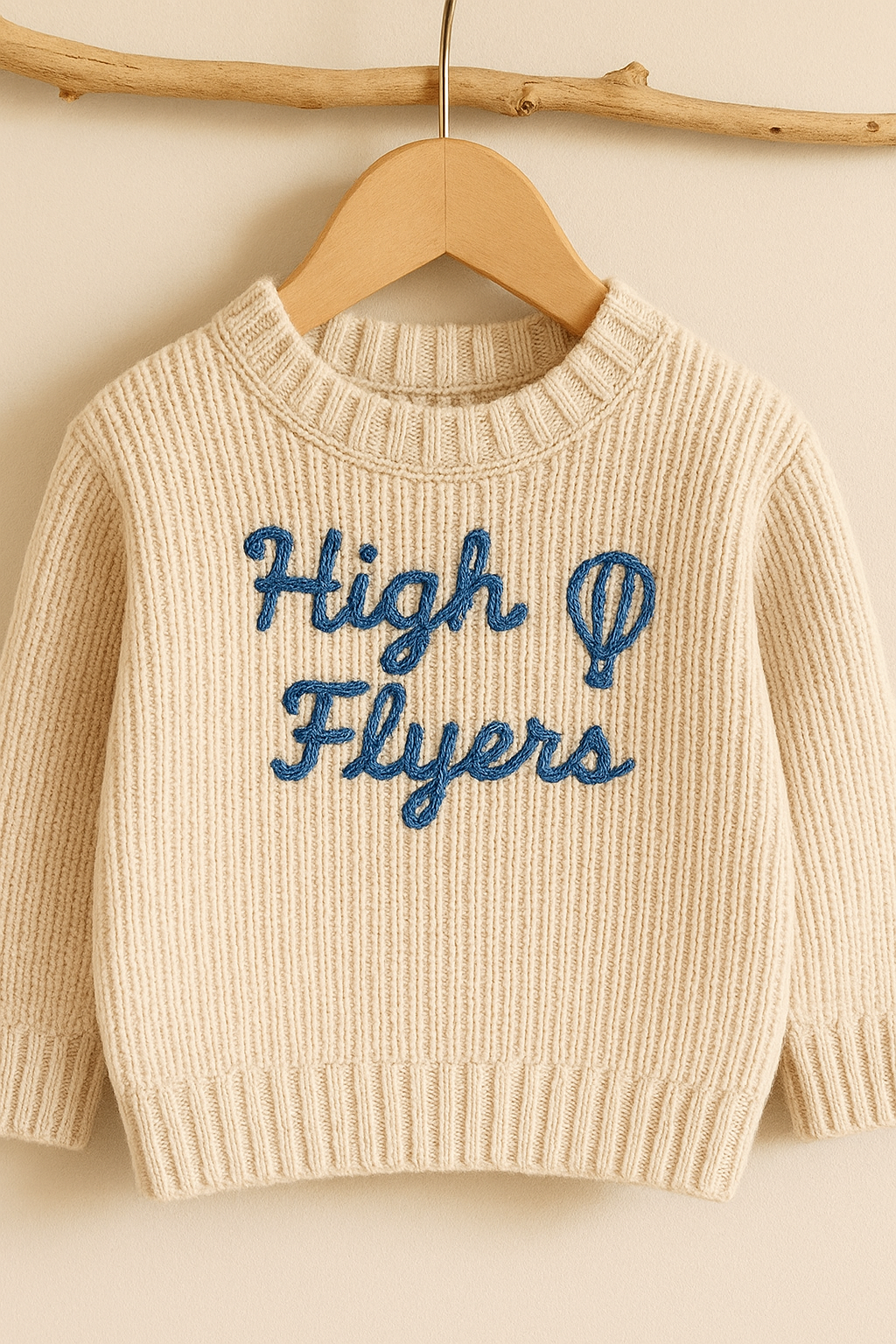 Belle Hall High Flyers Signature Cable Knit Sweater 💙🎈