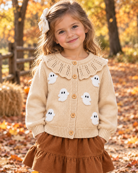 Little Ghost Cardigan Sweater