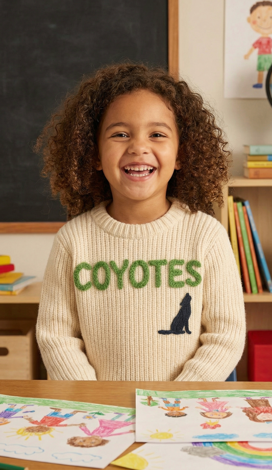 Carolina Park Coyote Signature Cable Knit Sweater 💚🐺