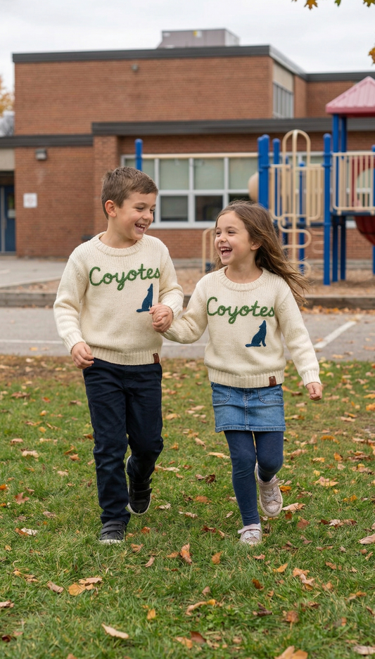 Carolina Park Coyote Signature Cable Knit Sweater 💚🐺