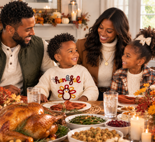 Thankful Turkey Signature Chain Stitch Children’s Sweater