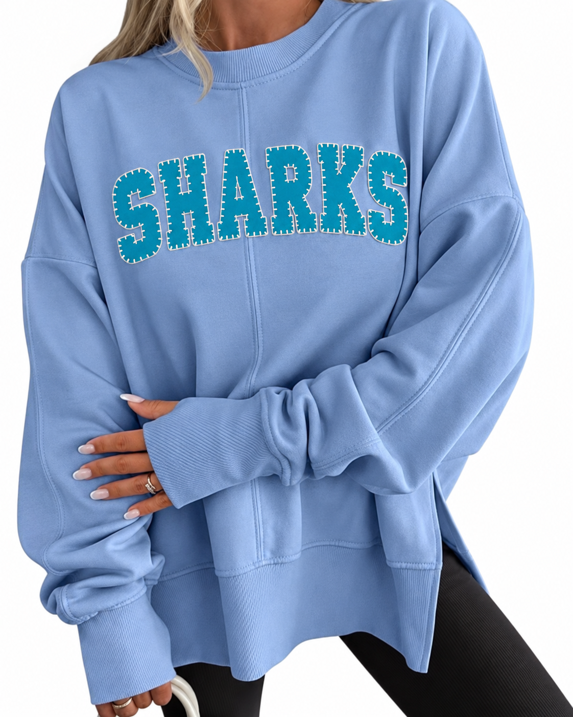 Oceanside Sharks Blanket Stitch Heritage Sweatshirt