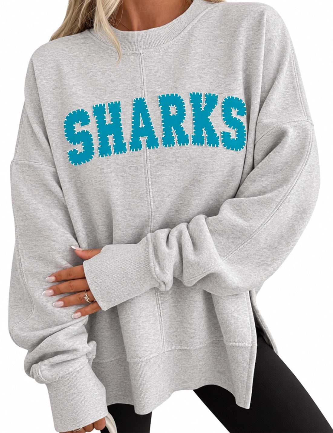 Oceanside Sharks Blanket Stitch Heritage Sweatshirt