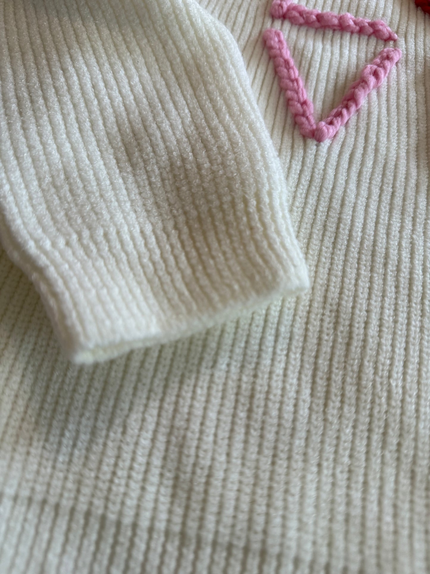 💕 LOVE Hand-Stitched Valentine’s Sweater | Pleasant Threads™