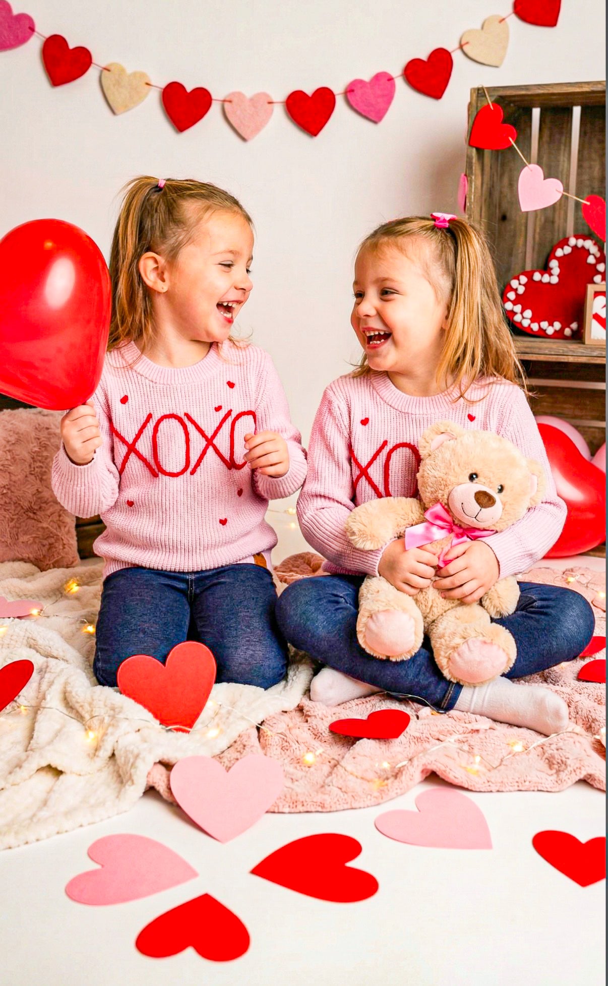 💕 XOXO Hand-Stitched Valentine Sweater | Pleasant Threads™