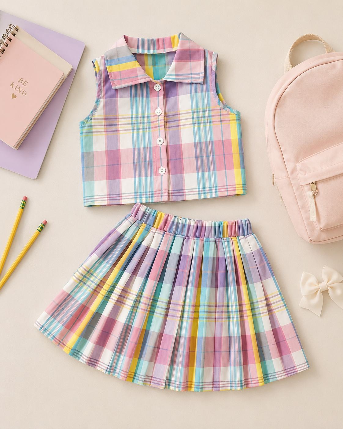 The Magnolia Plaid Set