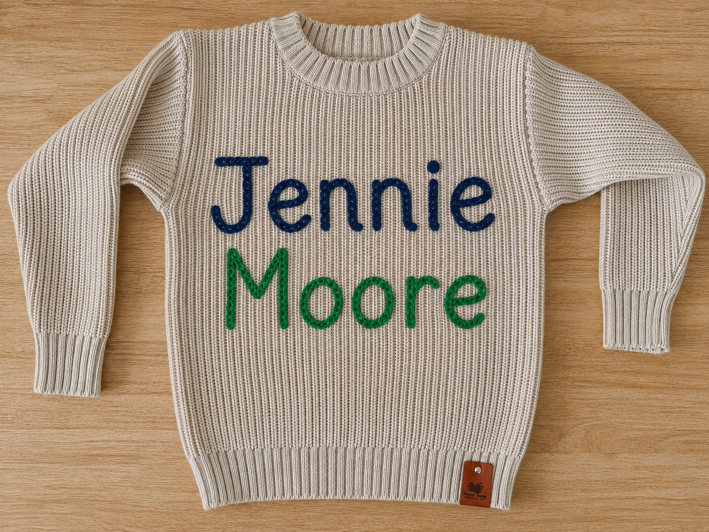 Jennie Moore Elementary Cable Knit Sweater 💙💚