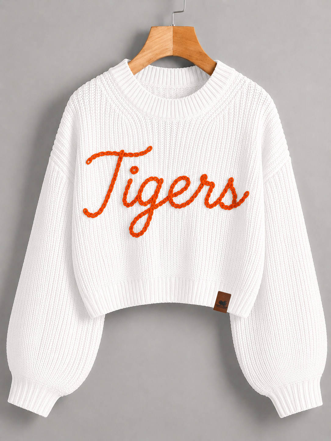 Tigers Signature Heirloom Chinky Cable Knit Mascot Sweater