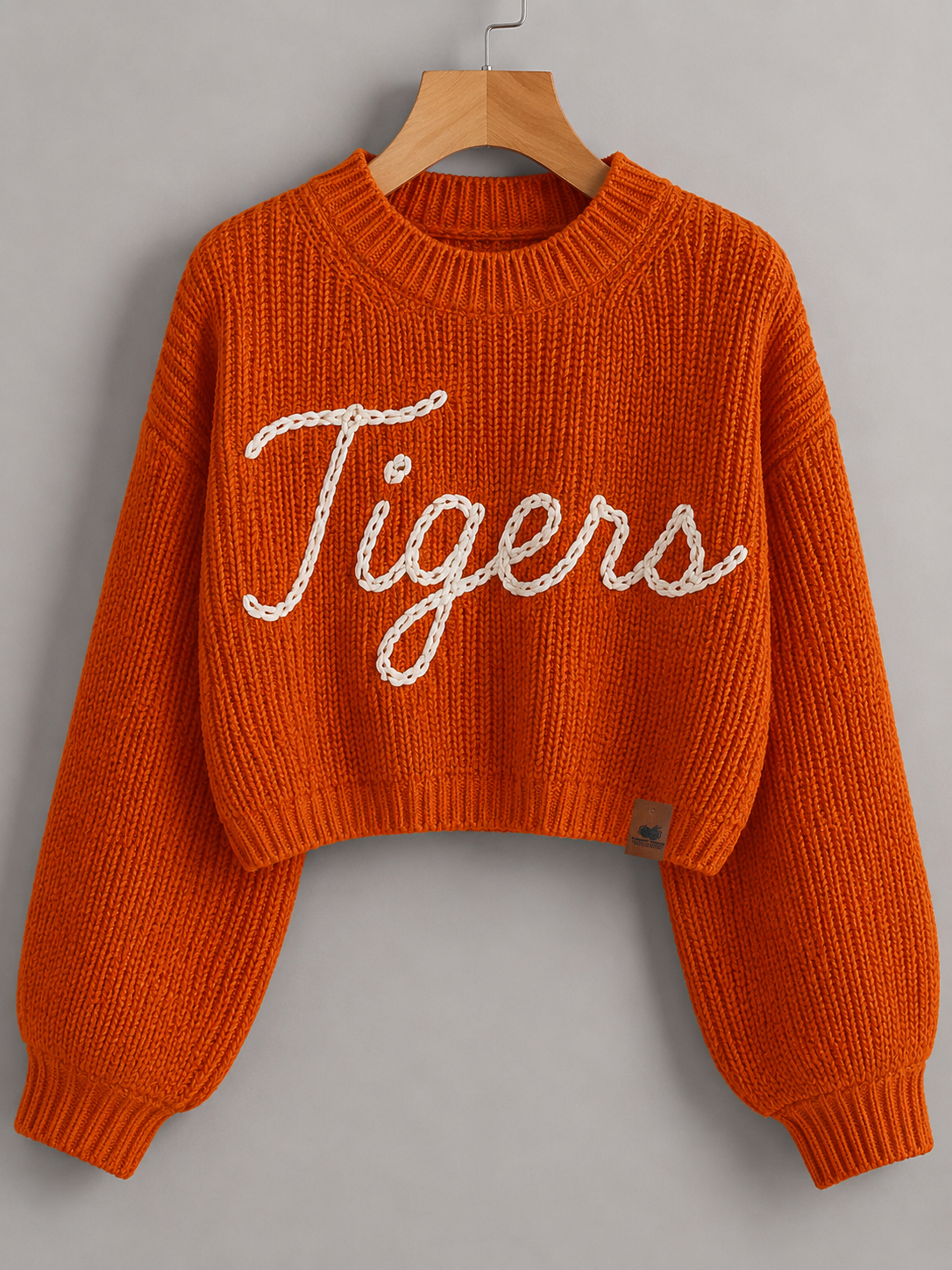 Tigers Signature Heirloom Chinky Cable Knit Mascot Sweater