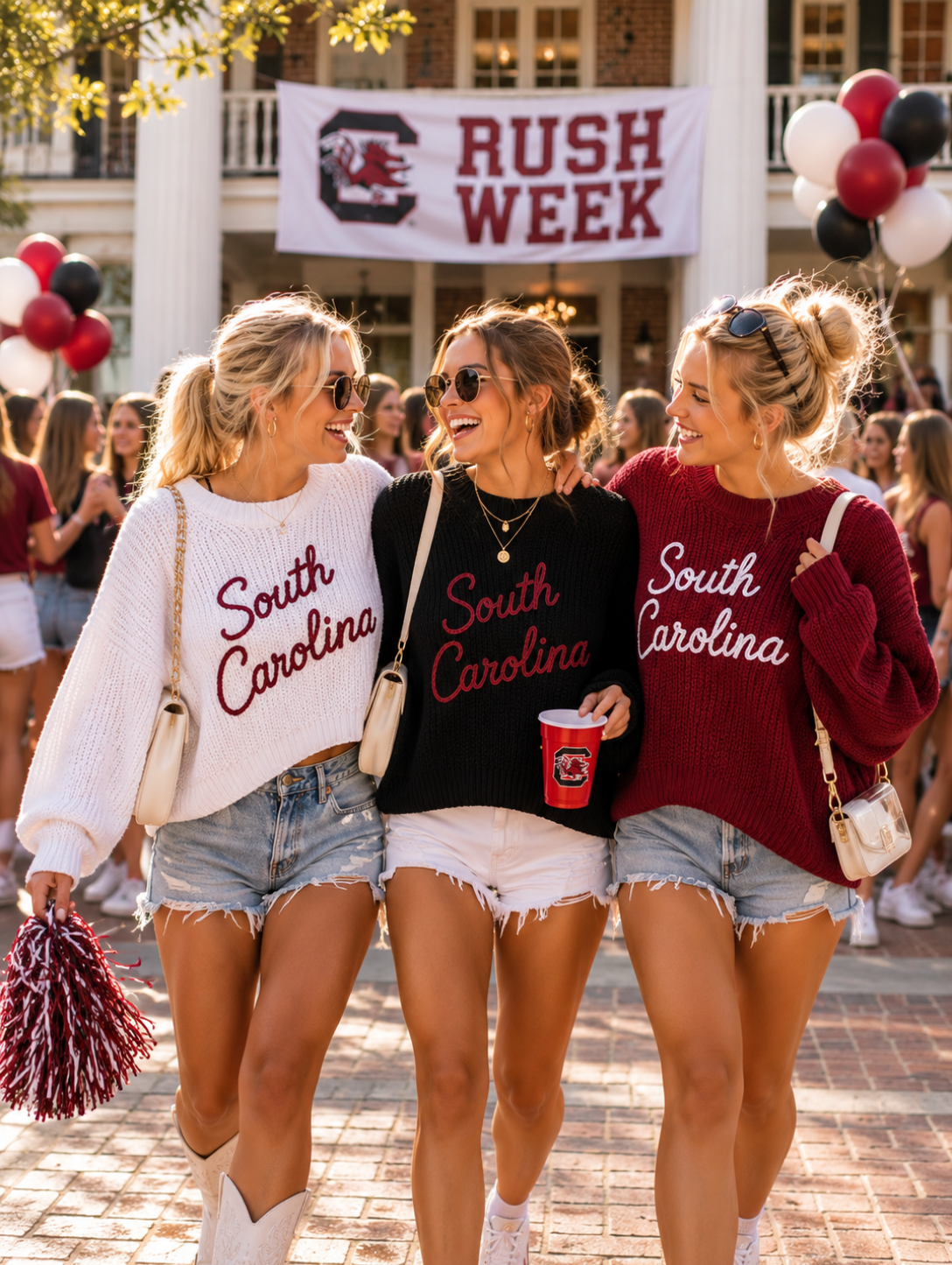 Pleasant Threads™ University of South Carolina Signature Heirloom Chain Stitch Sweater