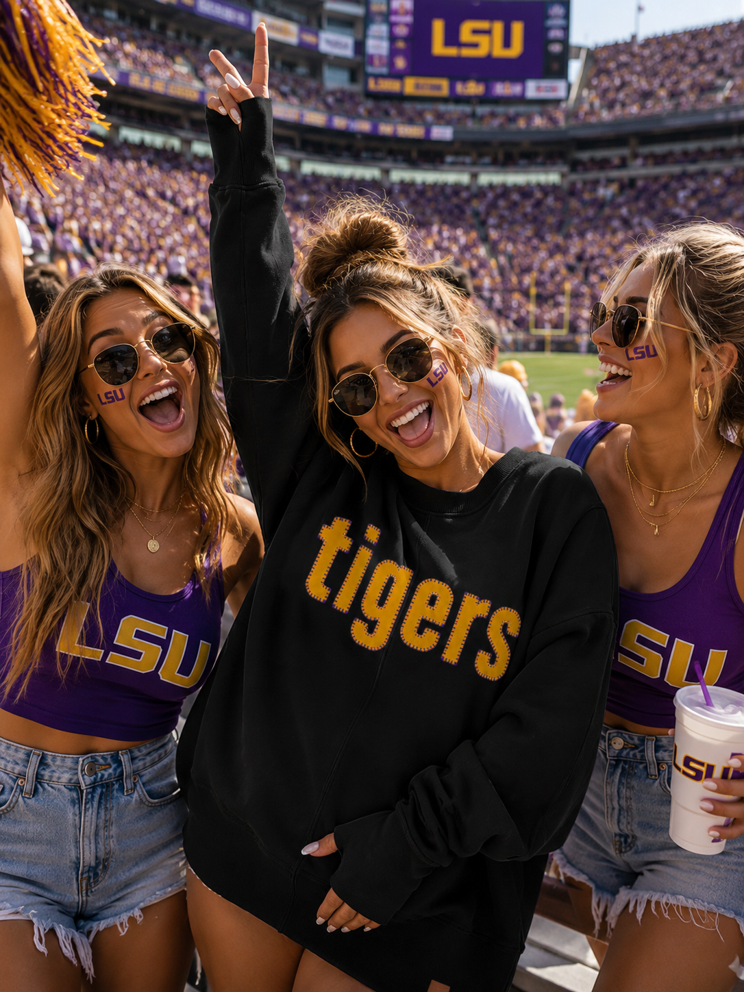 LSU Tigers Blanket Heritage Oversized Sweatshirt 💜💛🐅