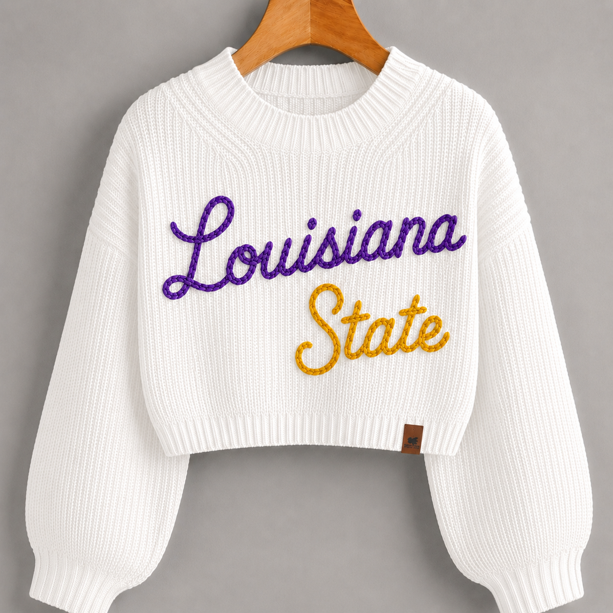 Louisiana State Signature Heirloom Sweater💜💛🐅
