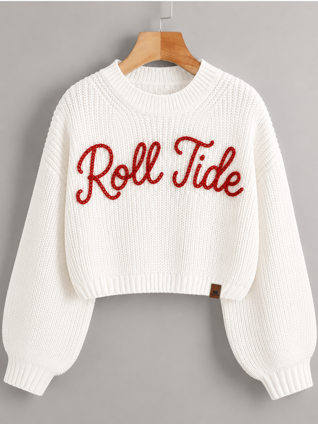 Pleasant Threads™ Roll Tide Signature Heirloom Chain Stitch Sweater