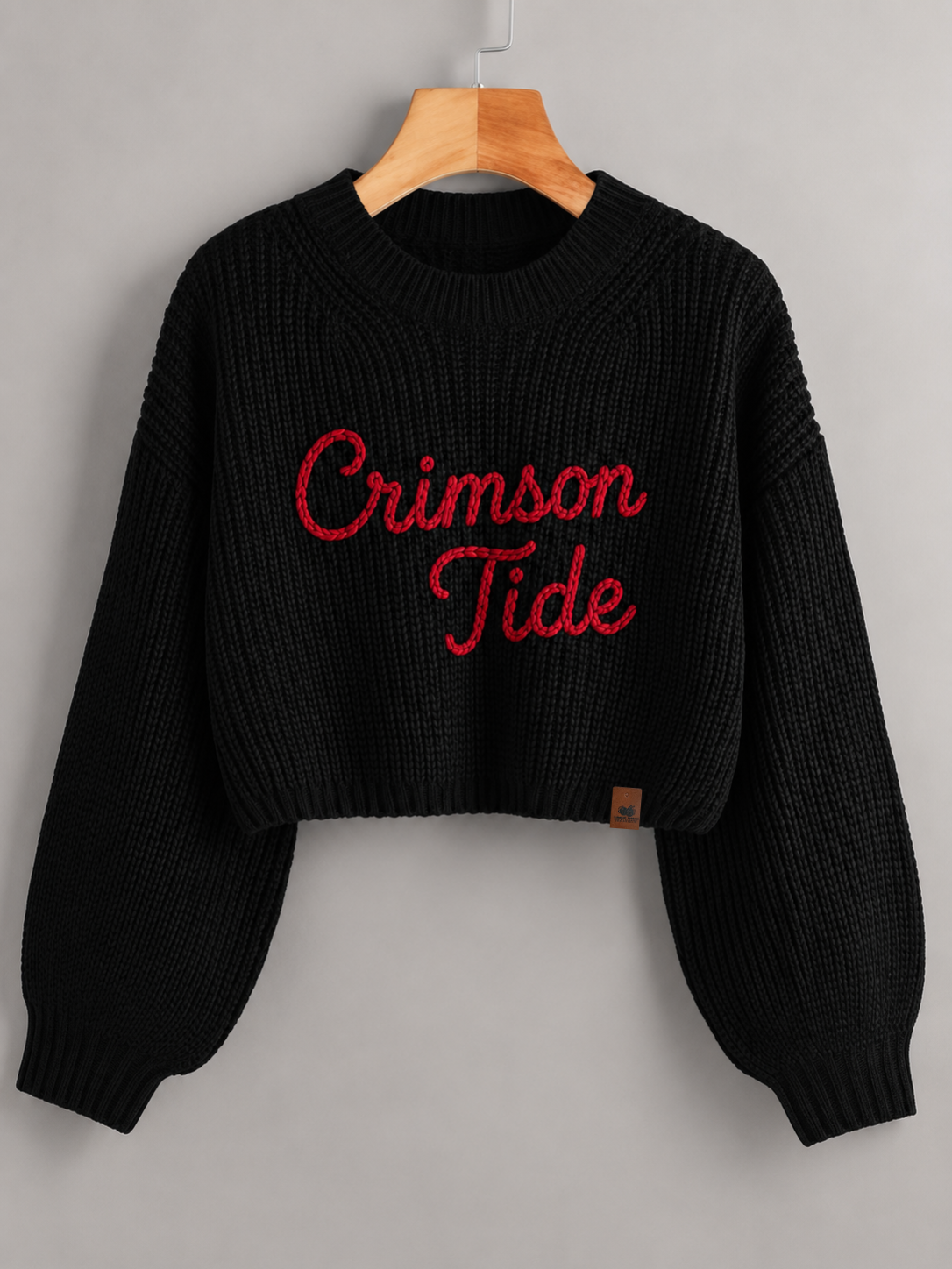Pleasant Threads™ Crimson Tide Signature Heirloom Chain Stitch Sweater