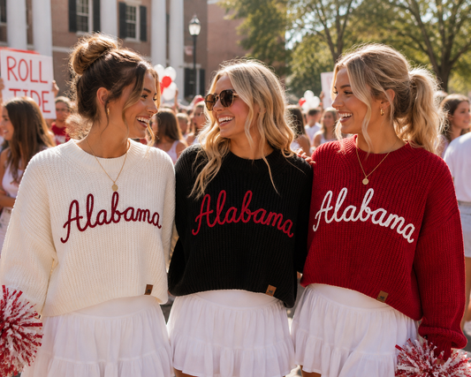 Pleasant Threads™ University of Alabama Signature Heirloom Chain Stitch Sweater