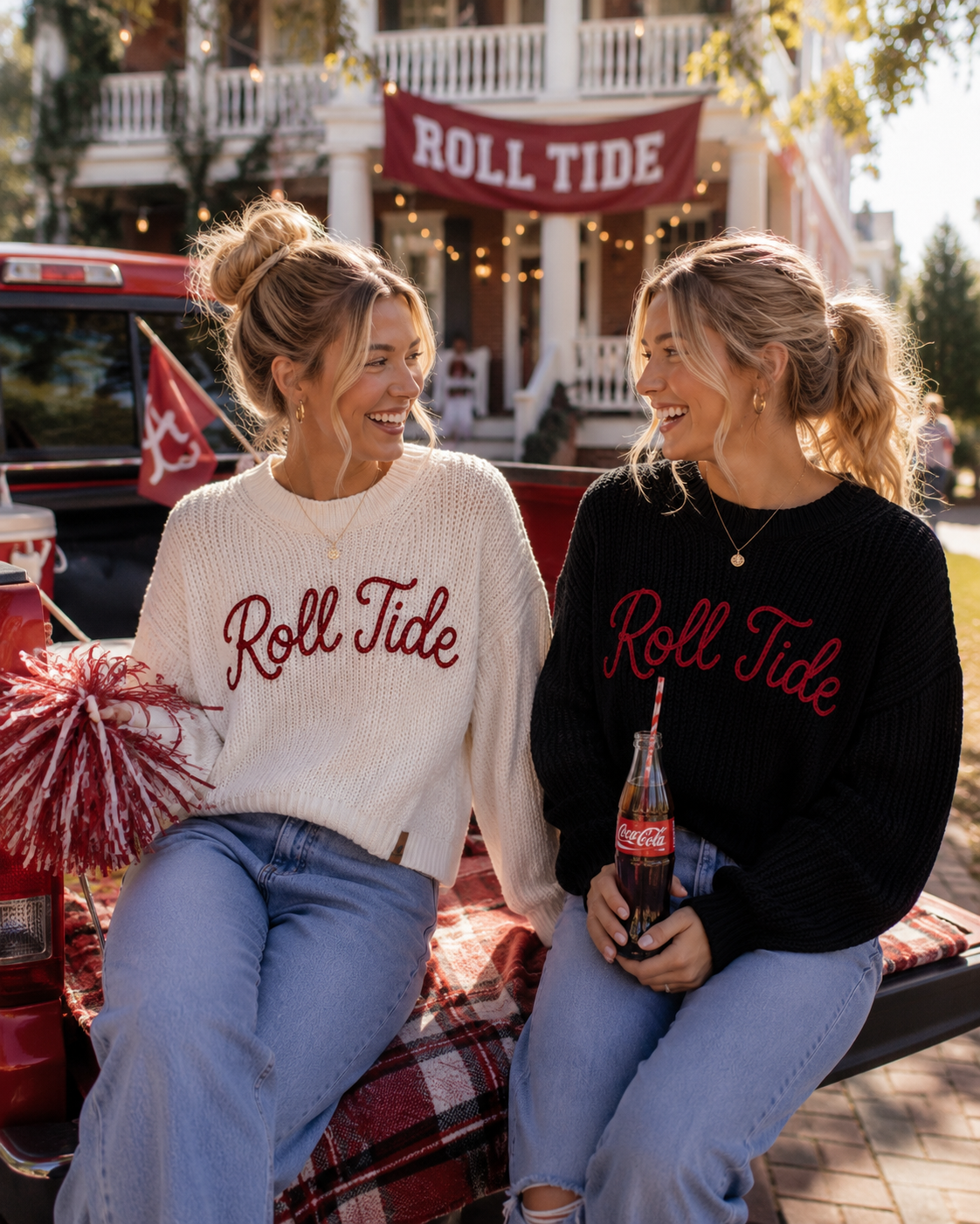 Pleasant Threads™ Roll Tide Signature Heirloom Chain Stitch Sweater