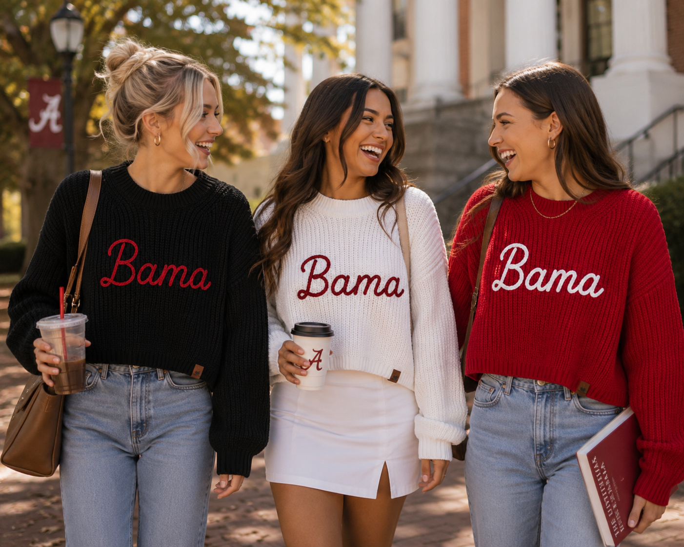 Pleasant Threads™ Bama Signature Heirloom Chain Stitch Sweater