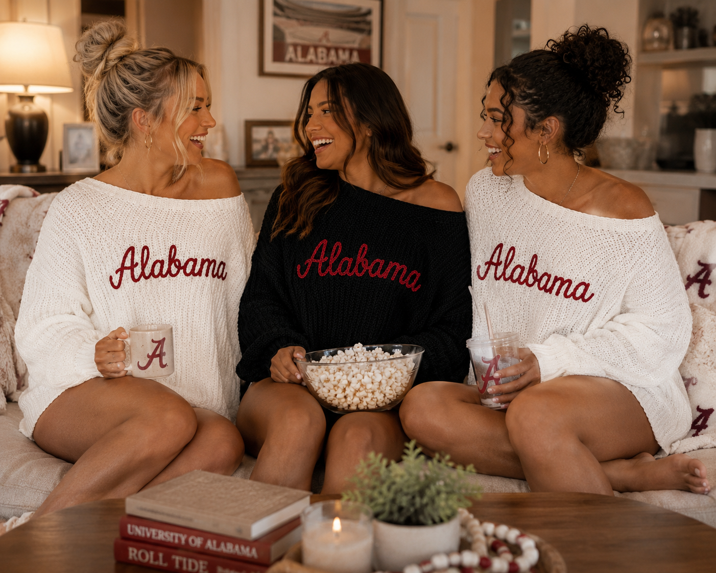 University of Alabama ™ Signature oversized Chain Stitch Sweater