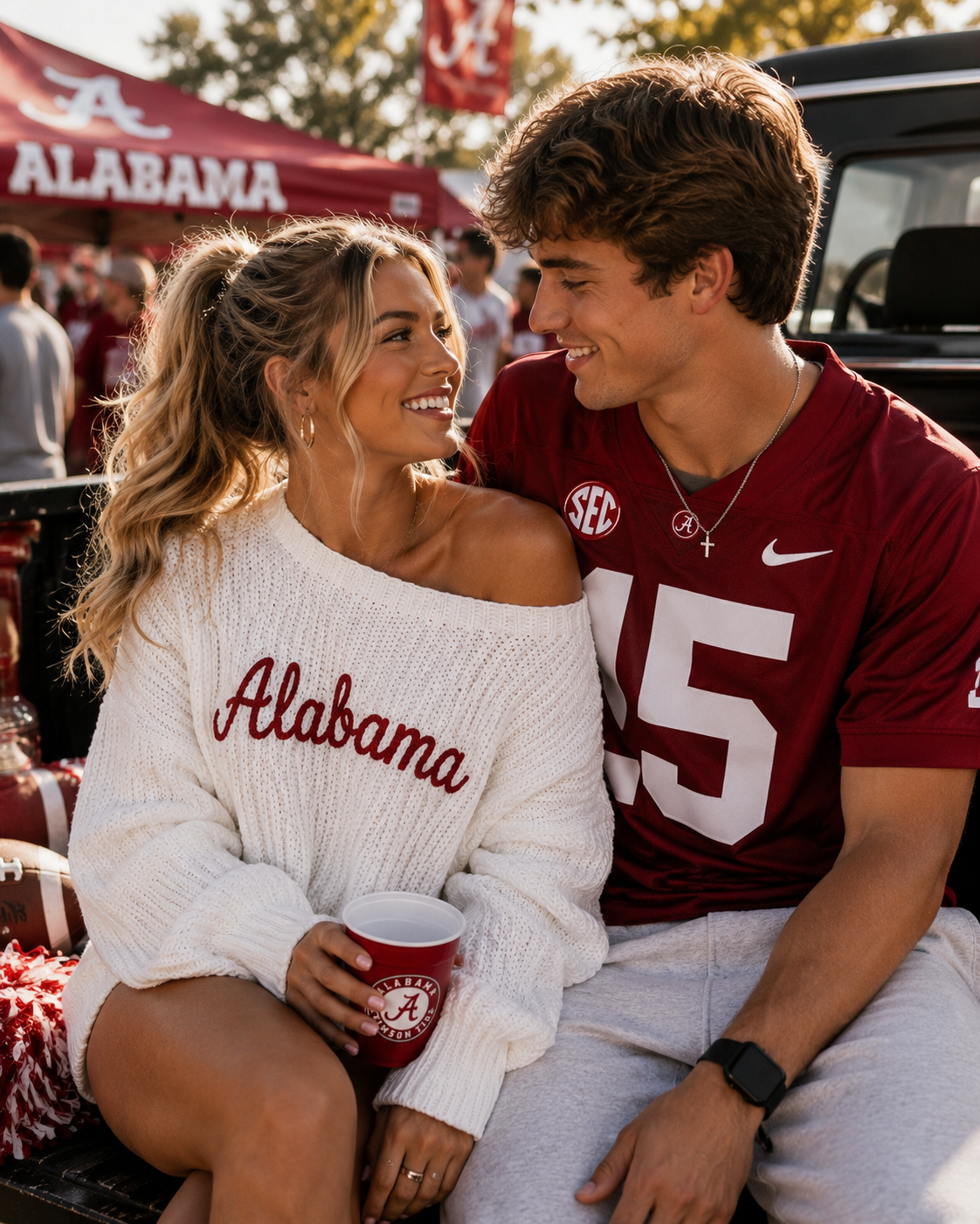 University of Alabama ™ Signature oversized Chain Stitch Sweater
