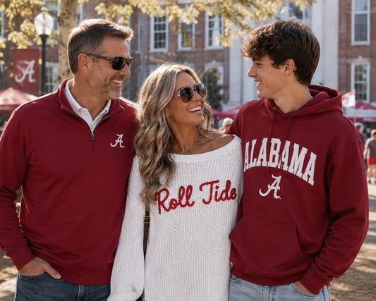 University of Roll Tide ™ Signature oversized Chain Stitch Sweater