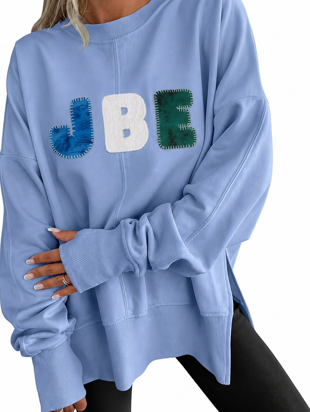 James B. Edwards Heritage Blanket Stitch Oversized Sweatshirt