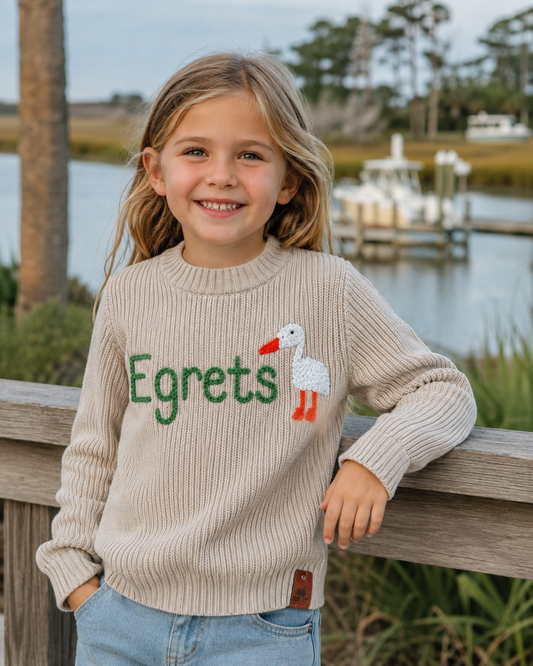 James B. Edwards School – “Egrets” Elementary Font Mascot Sweater