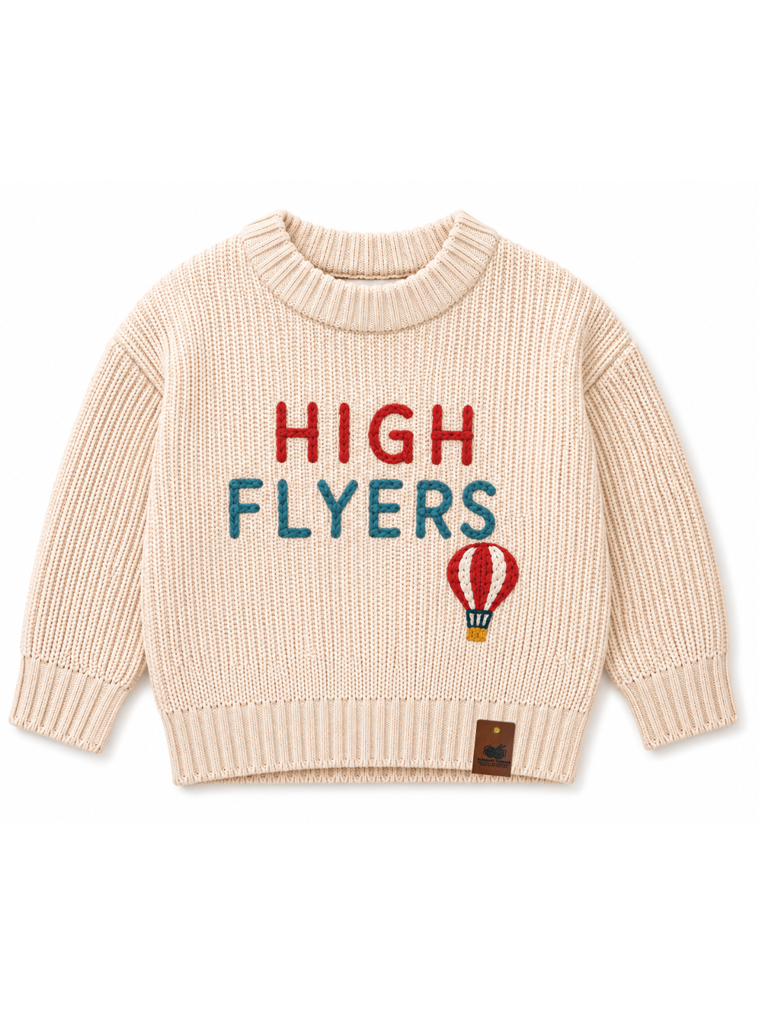 Belle Hall Signature “High Flyers” Heirloom Chain Stitch Sweater 💙🎈