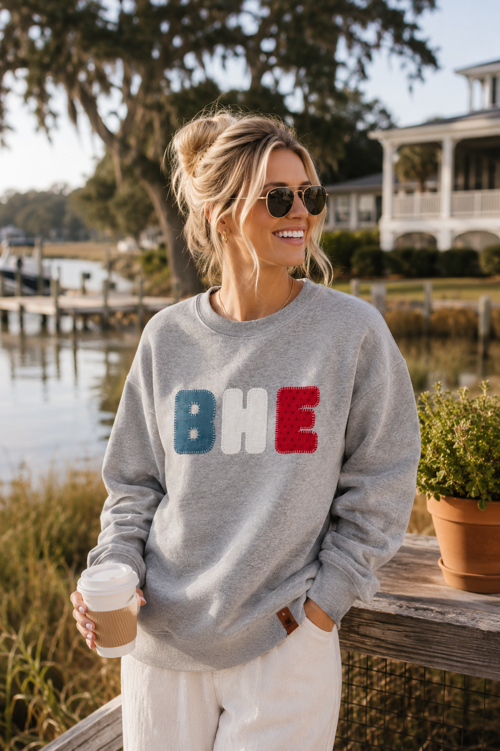 Belle Hall BHE Blanket Stitch Heavyweight Sweatshirt