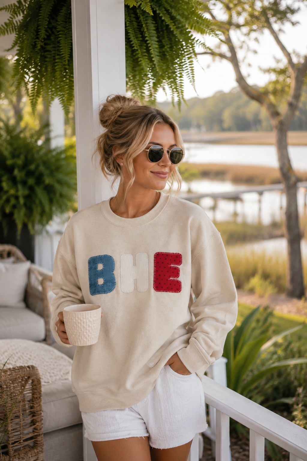Belle Hall BHE Blanket Stitch Heavyweight Sweatshirt