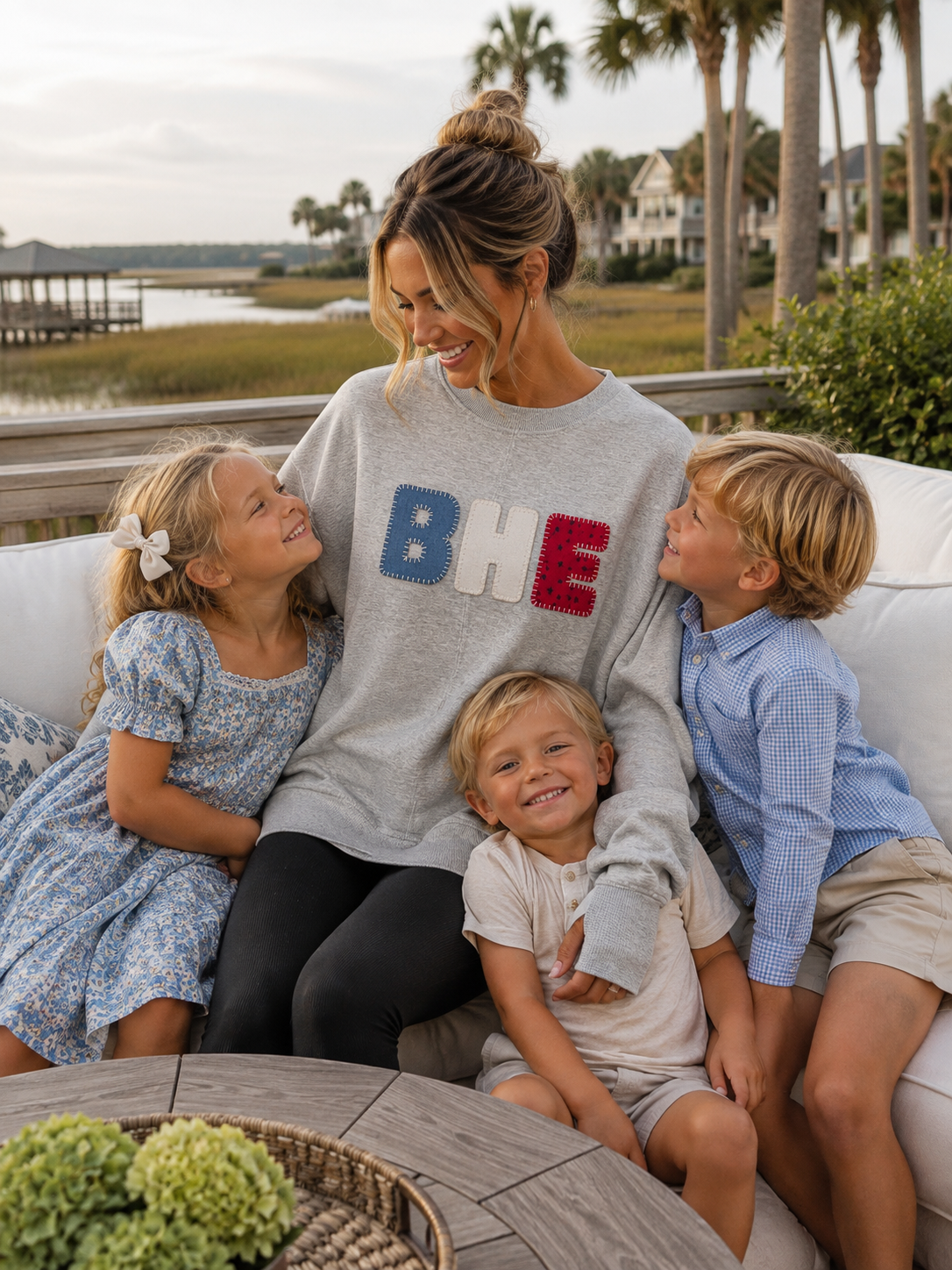 Belle Hall Elementary Heritage Blanket Stitch Oversized Sweatshirt