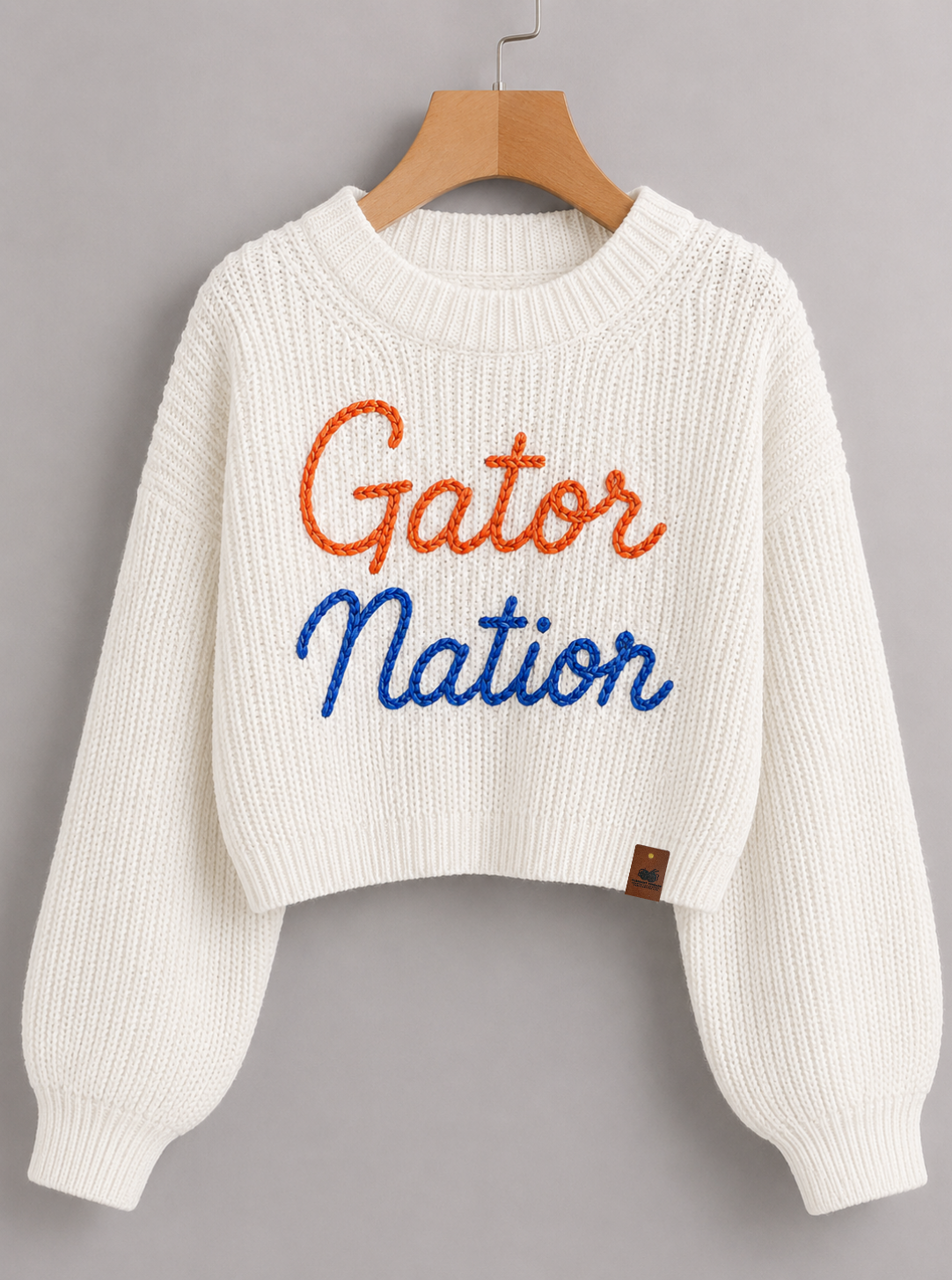 Gator Nation Signature Chain Stitch Cropped Sweater