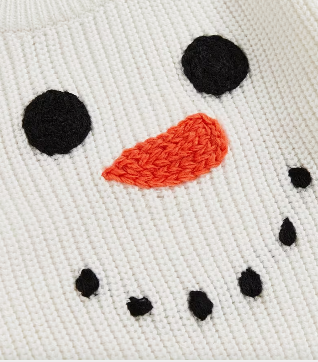 ⛄ Snowman Cable Knit Sweater